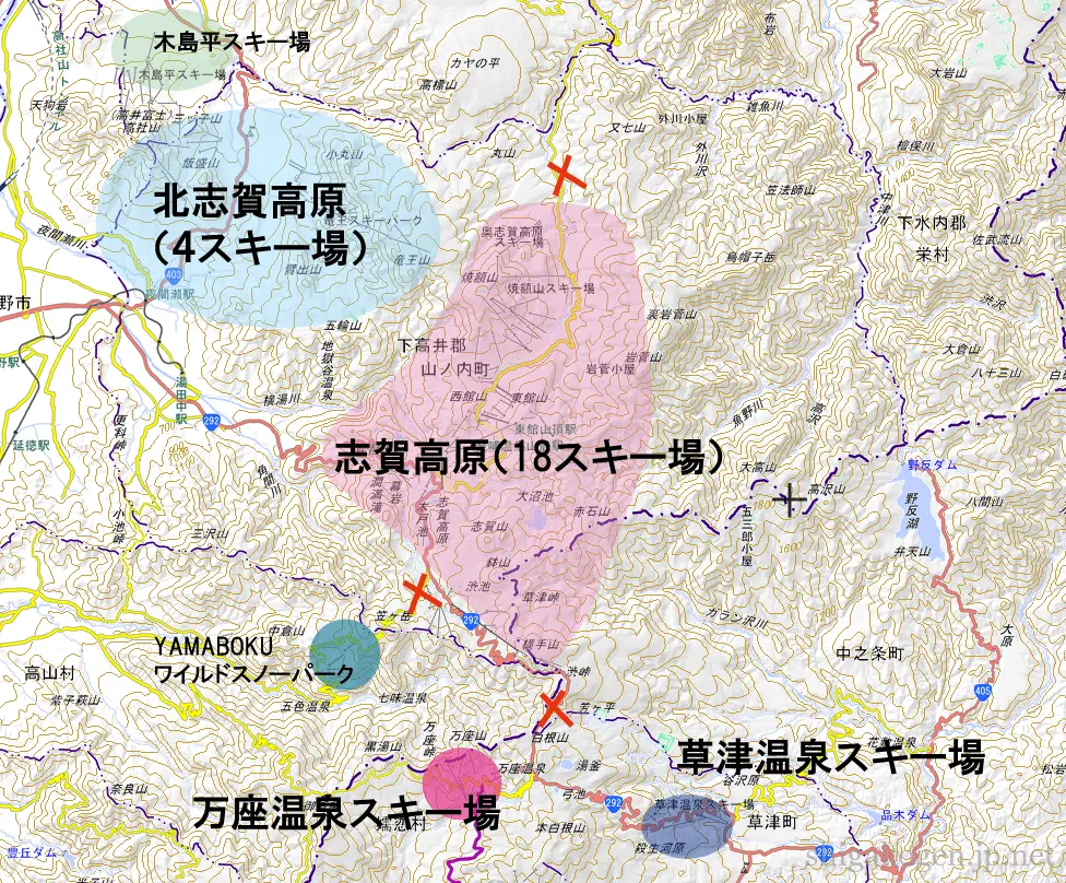 志賀高原--event-よくある勘違い　志賀高原と北志賀高原は違うから確認してね